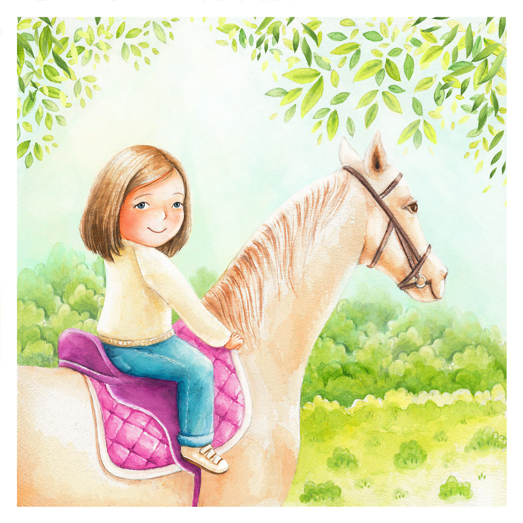 Portrait of Serafima on a horse